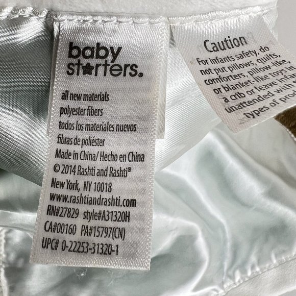 Baby Starters Sock Monkey Lovey Baby Security Blanket Infant Green Plush Toy - Picture 9 of 9